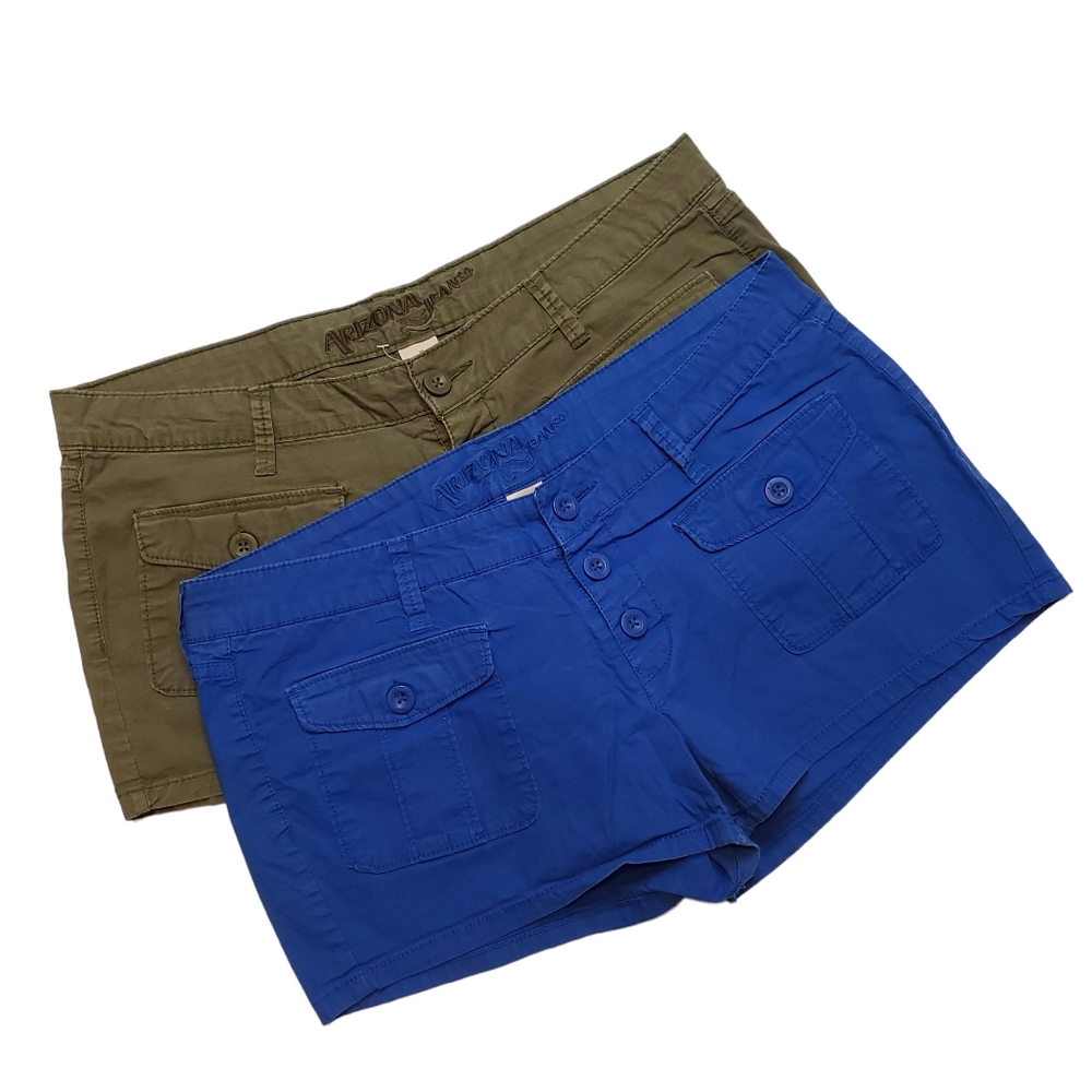 Arizona Jean Co. Green & Blue Shorts lot of 2